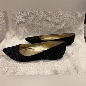 Sparkly black Guess Flats